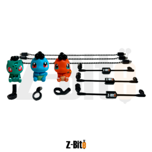 SET 3 PÉNDULOS MODULARES - BULBASAUR CHARMANDER SQUIRTLE BABY